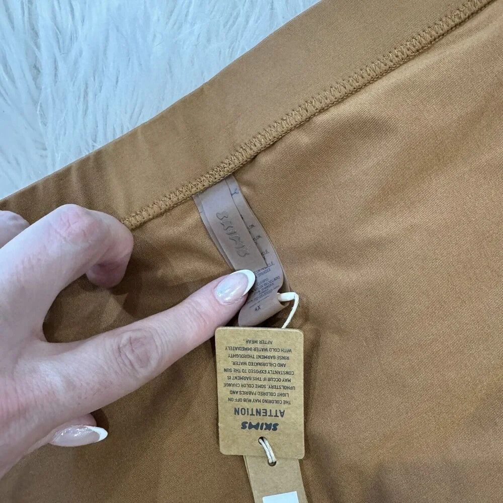 Skims Brown Swim Skirt New 4X